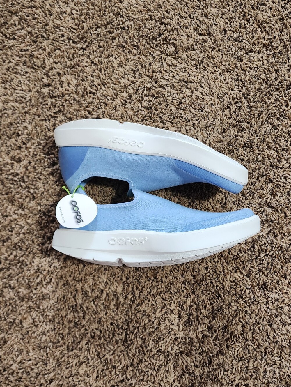 OOFOS OOmg Eezee Women Light Blue Size 10 Recovery Comfy Shoe NWT - Picture 7 of 7